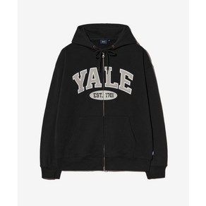 YALE 투톤아치 후드집업_블랙 540605