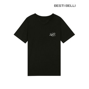 베스띠벨리 엠브로이더리 브이넥 티셔츠 블랙 BGIBF2829