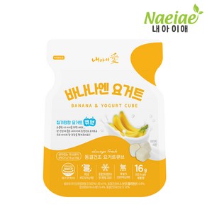 [내아이애] 아이과자 간식 동결건조 과일&요거트, 바나나, 16g, 1개