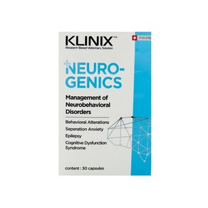 클리닉스 뉴로제닉스 30캡슐 KLINIX NEUROGENICS /강아지&고양이 인지기능 개선 보조제, 30정, 뇌/인지, 1개