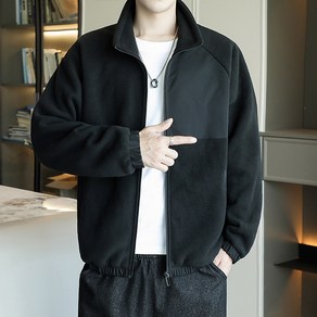 CSQHG 남성 겨울 폴리스 기모 재킷 하이넥 아우터