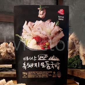 [생활팩토리] 가가호호 지리산 흑돼지 모둠 수육 국밥, 750g, 4개