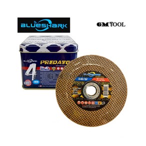 BLUESHARK 블루샤크 절단석 4인치 5인치 1묶음(10개입) 1통(40개입) 철재 스테인리스 컷팅 그라인더날, 1개