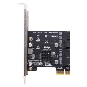 PCI-E USB 3.0 확장 카드 어댑터 2 포트 USB3.0 허브 내부 19/20 핀 헤더 PCIE PCI USB3.0 어댑터., 한개옵션0