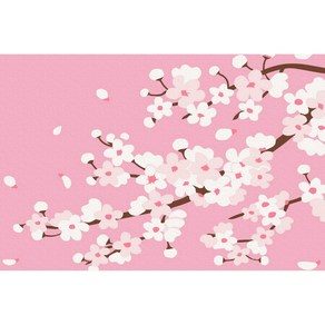 플레이어바웃 DIY 명화그리기 세트 유화 10 x 15 cm, 벚꽃 엔딩 (AX349), 1개