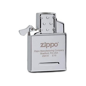 Zippo 지포 65828 라이터 인서트 아크 실버, 싱글 토치 부탄, 1개