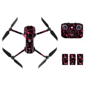 DJI 매빅 에어 2 드론용 PVC 스킨 스티커 데칼 드론 바디 리모컨 배터리 보호 필름 커버 3 개, 09 32, 3개