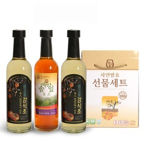 감식초 발효식초 솔잎효소 먹시감 자연발효 숙성 감칠맛 탄닌 선물 세트, 2개, 380ml