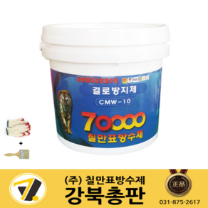 칠만표 결로방지제 [4kg/10kg] (장갑+붓) 곰팡이 결로방지 규조토 페인트 베란다 실내용 CMW-10, 백색, 1개, 4L