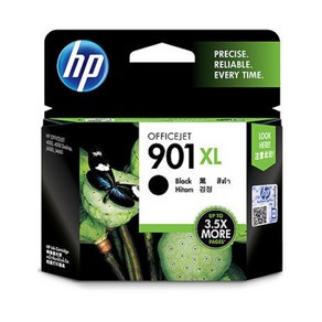 HP 정품 잉크 No.901 XL CC654AA 4500 J4524 J4535 J4580 J4585 J4624 J4660 J4680, 검정, 1개