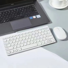 2.4G 무선 키보드 및 마우스 콤보 세트 휴대용 미니 키보드 마우스 노트북 맥 데스크탑 PC 컴퓨터 스마트 TV PS4, [02] White, 1개