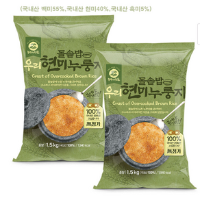 농부의선물 돌솥밥 현미누룽지 1.5kg 2봉, 2개