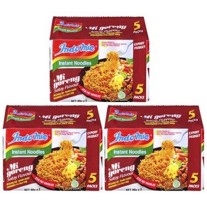 인도미 사테맛 미고랭 라면 5개입x3개 Indomie Fied Mi Goeng Satay Instant Noodles