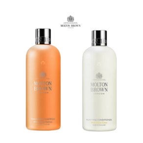 MOLTON BROWN 몰튼브라운 씨크닝 샴푸 위드 진저 익스트랙트&퓨리파잉 컨디셔너 위드 인디안 크레스 가는 모발용 Shampoo&Conditione, 2개, 300ml