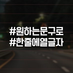 윈스턴 차량스티커 40종 초보운전 아이가타고있어요 아이먼저 극한초보, 1개, 32.해시-직접입력2줄-화이트nv