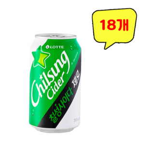 롯데 칠성사이다 제로, 355ml, 18개