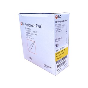 벡톤디킨스 BD IV카테타 엔지오 메디컷 혈관내튜브 카테터 24G 50개입, 1개