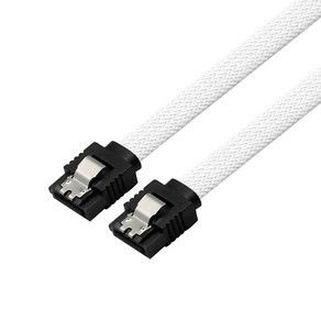 마하링크 SATA3 케이블 6Gbps 일자형 그물망 화이트 0.5M ML-S3MWH, 1개