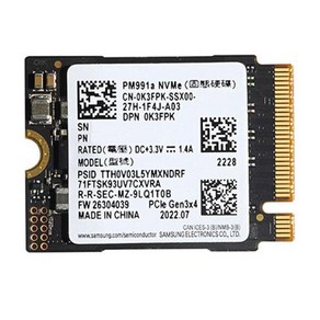 삼성 PM991A 1TB M.2 2230 30mm Nvme Pcie SSD 스팀 데크 서 프로 델 호환 레노버 노트북 있고 사하기 쉬, 1개, 01 Black, 01 Black