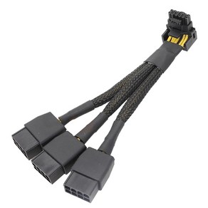 16Pin GPU 케이블 to 3X8Pin PCIe 16AWG PCIE5.0 12VHPWR 600W 90° 직각 Piece5.0 케이블 GPU용 RTX4090 RTX4080, a, 1개