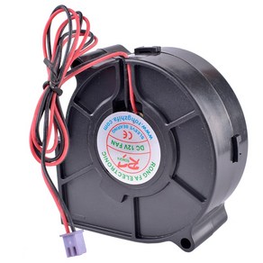 냉각 혁명 7530 75mm 12V 0.13A 가습기 원심 터보 송풍기 팬