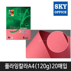 삼원특수지 칼라복사지 플라잉칼라 A4(120g) 20매입 1속, 1개, E-13(진한분홍색)