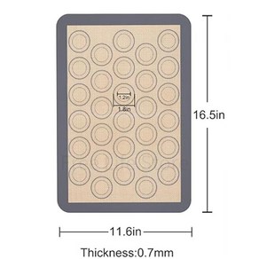실리콘 베이킹 매트 달라쿠키 시트 마카롱 라이너 페이스트리 케이, 1개, 1.16.5x11.6inch