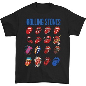 ROCKPANDA Rolling Stones Evolution Blue And Lonesome Black 반팔티