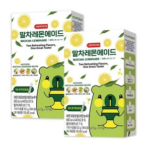 KAYFOOD 제로슈가 저칼로리 말차레몬에이드10T 1+1, 2박스, 10개입, 50g