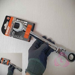 자동 라쳇렌치 19MM 수공구 깔깔이스패너 라쳇스패너, 1개
