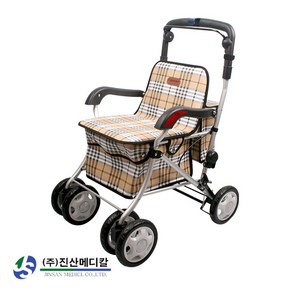 진산 보행보조차 F-236 보행차 실버카 할머니유모차 팔걸이 어르신 선물용, 1개