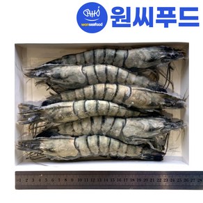 킹 블랙타이거 새우 6미 500g 냉동 홍다리얼룩 대왕새우 대하 중하 소금구이, 1개