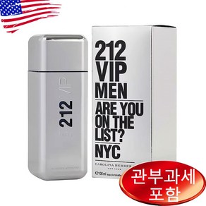 212 Vip 3.4 oz MEN 캐롤리나 헤레라, 1개, 100ml