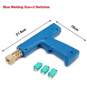 범용 자동차 덴트 수리 도구 키트 자동 페인트리스 바디 제거 판금 스폿 용접기 풀러 용접 장치, 파란색 용접 토치, 1개