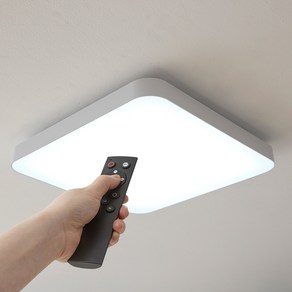 LIGHTING EVER LED 심플 리모컨 방등 60W, 화이트