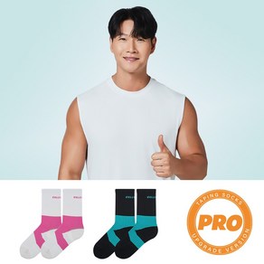 [2세트 셀버린 프로 레벨 양말 여성 중목] 발목보호대 크로스핏 마라톤 러닝양말 발목테이핑, 블랙, 블랙, 2개