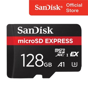샌디스크 정품 마이크로SD 익스프레스 PCIe NVMe 128 GB 기가 SDSQXFN, 128GB, 1개