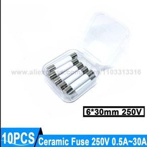 [툴스피어] 세라믹 퓨즈 퀵 브레이크 6x30mm 250V 0 5A 1A 1 5A 2A 3A 4A 5A 6A 7A 8A 10A 12A 15A 16A 20A 25A 30A 10