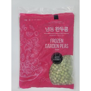 [얌얌마켓] 냉동 완두콩 가든피스 1kg (아이스박스 포함), 1개