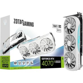 ZOTAC 게이밍 지포스 RTX 4070 Ti 슈퍼 트리니티 OC 화이트 에디션 DLSS 3 16GB GDDR6X 256비트 21Gbps PCIE 4.0 게이밍 그래픽 카드 아, ZOTAC 게이밍 지포스 RTX 4070 Ti 슈퍼 트, 1개