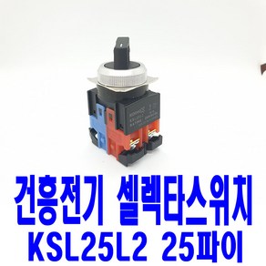 건흥전기 셀렉터스위치 KSL25L2-11 25파이 스위치 2단 1a1b 판넬용 수동복귀, 1개