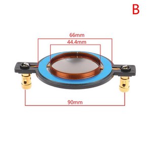 가전부품 44.4 34.4 액세서리 72.2 74.5 티타늄 음성 멤브레인 코어 스피커 수리 51.3 필름 트위터 고음 코일 DIY, 44.4mm