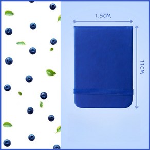 에쉬울프 휴대용 양면 절취라인 미니 수첩96매, 블루
