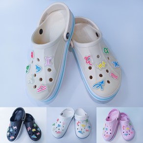 [크록스 정품] PREMIUM CROCS 남여공용 바야밴드 클로그 + Living Doo 파츠 세트