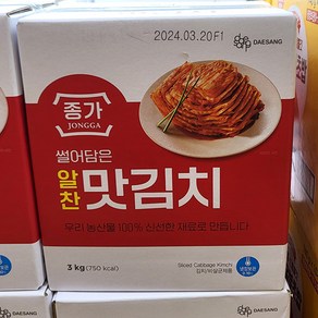 종가집 썰어담은 알찬맛김치, 3kg, 1개