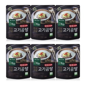 착한들 한우 사골 고기 곰탕, 500g, 6개