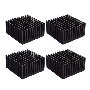 알루미늄 히트 싱크 냉각기 핀 40x40x20mm 방열판 라디에이터 3m 열 t, 검은색, 1) Black, 한개옵션2