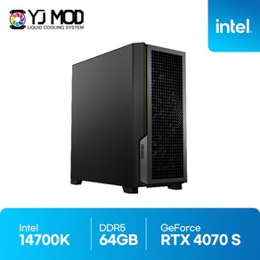 4K 영상편집 PC 인텔I7 14700K RTX4070SUPER 프리미어 프로 에프터이펙트 베가스 다빈치리졸브 어도비 시네마4D 유튜브 동영상 편집 VY75, Fee DOS, 3TB, 64GB, 블랙