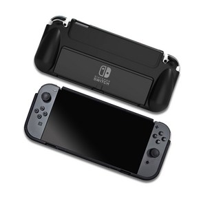 닌텐도 switch OLED 그립 커버 케이스, 블랙, 1개