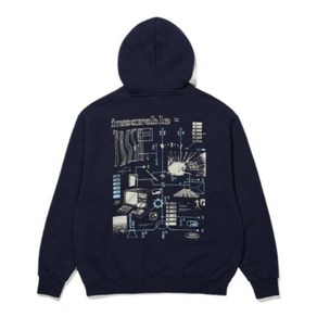 국내매장상품 BROWNBREATH 브라운브레스 후드티 INEXORABLE HOODIE - NAVY 321552